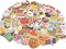 Cute Food Vinyl Stickers Pack for Water Bottles, Waterproof, Matte, 200 Pieces